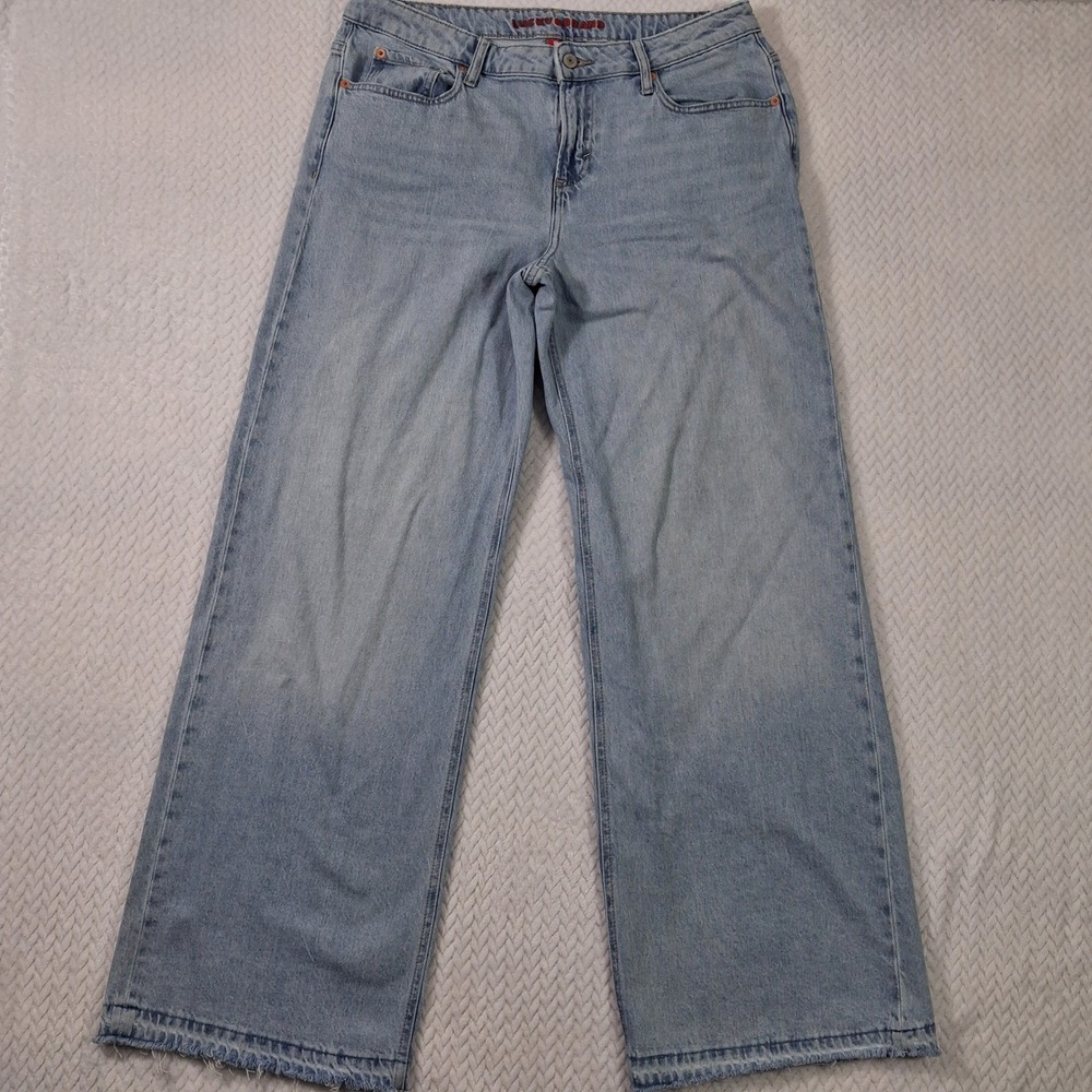 Lucky Brand Wide Leg Jeans Womens 12/31 R (Size Waist 34") Blue Denim